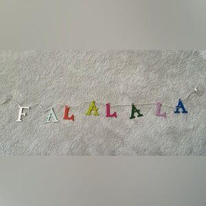 NEVER USED FaLaLaLa metal banner from Target